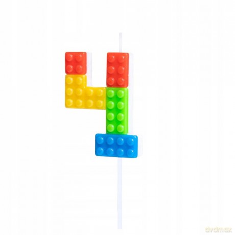 Świeczka klocki 4 9cm EA0614