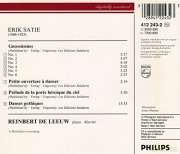 Reinbert De Leeuw: Satie:Fruehe Klavierwerke [CD]