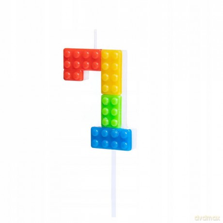 Świeczka klocki 7 9cm EA0617