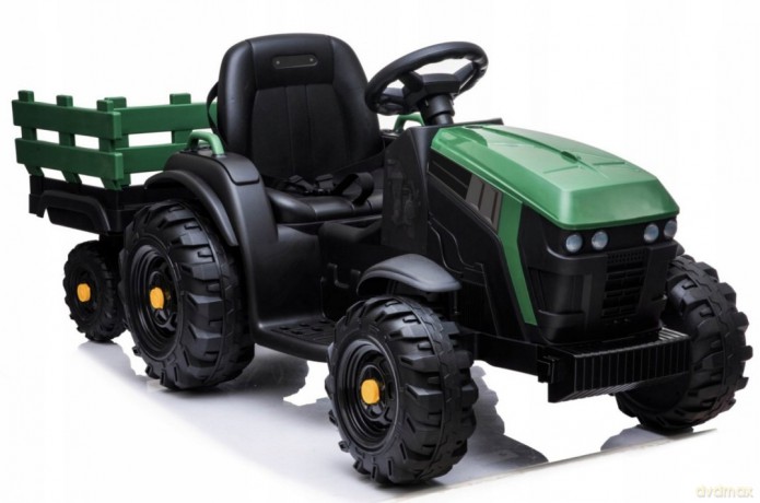 Traktor z Przyczepą na akumulatorBDM0925 Zielony Wojskowy