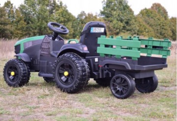 Traktor z Przyczepą na akumulatorBDM0925 Zielony Wojskowy