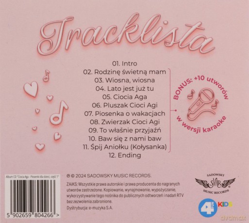 Ciocia Aga: Piosenki dla dzieci 1 [CD]