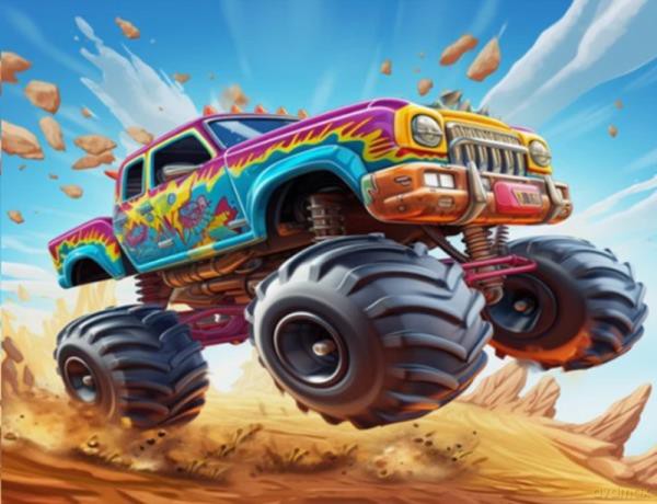 Diamentowa mozaika Auto Monster Truck 30x40cm 2000146