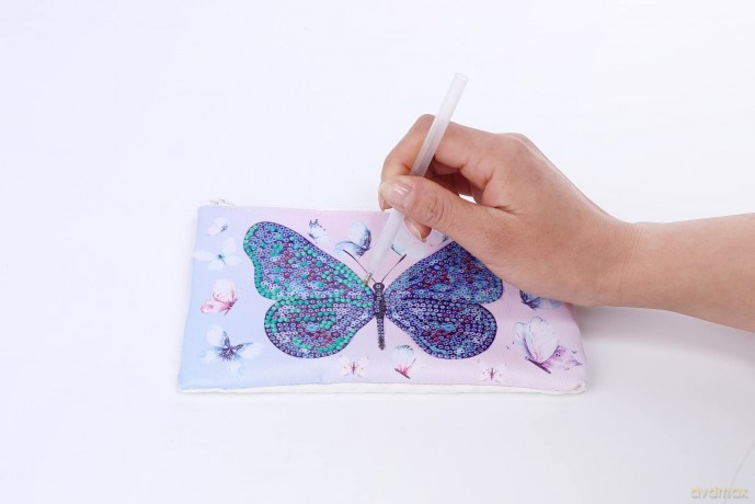 Haft diamentowy Diamond Dotz Piórnik zaszetka Butterfly DTZ14015