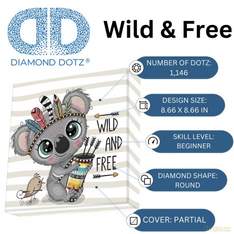 Haft diamentowy Diamond Dotz, Dotz box Diamentowa mozaika Wild and free DBX026
