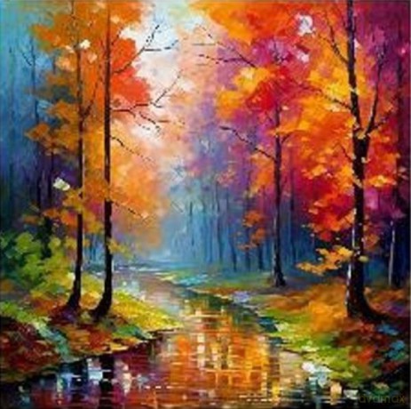 Malowanie po numerach Rzeka jesienią 40x50cm 2000248