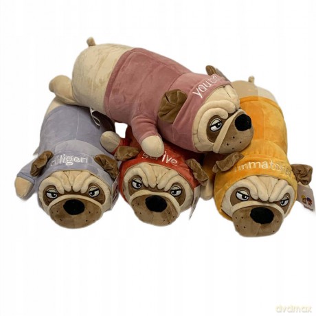 Maskotka Mops leżący 50cm 1009386