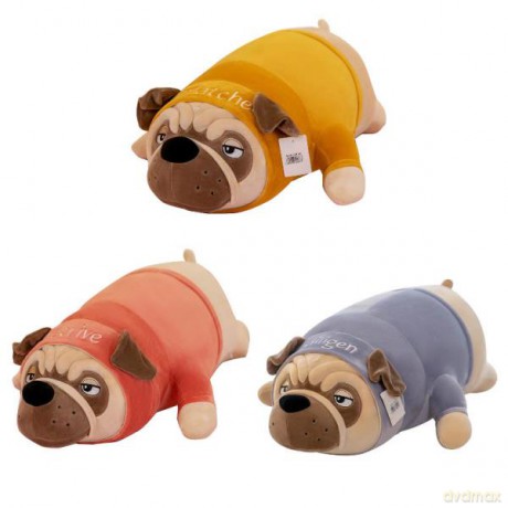 Maskotka Mops leżący 70cm 1009896 mix