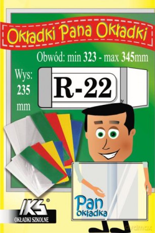 Okładka książkowa reg.R-22 wys. 235mm x obw. 323mm - 345mm