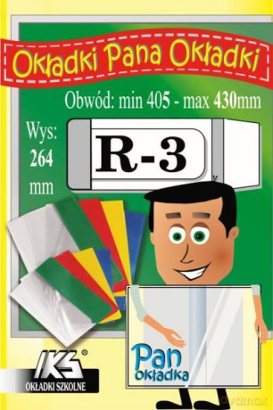Okładka książkowa reg.R-3 wys. 264mm x obw. 405mm - 430mm IKS