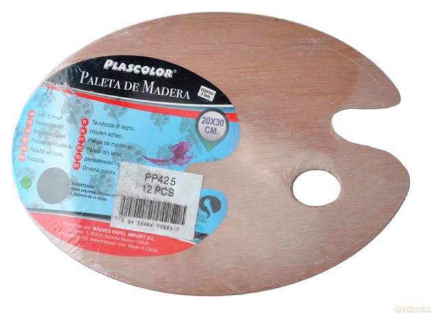 Paleta malarska okrągła drewniana 200x300mm