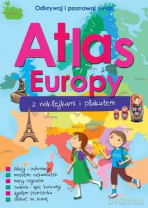 Atlas Europy z naklejkami i plakatem [KSIĄŻKA]