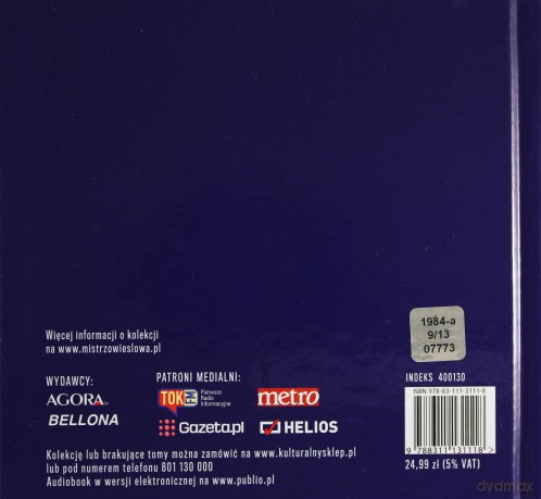 Mistrzowie Słowa III: 12 Jerzy Radziwiłowicz: Rok 1984 - George Orwell (digibook) [AUDIOBOOK] [CD]