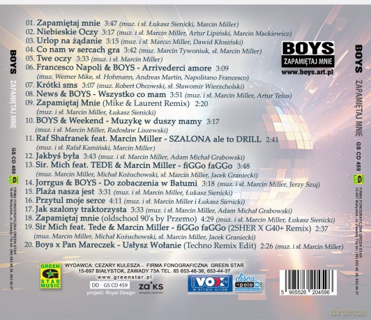 Boys: Zapamiętaj Mnie [CD]