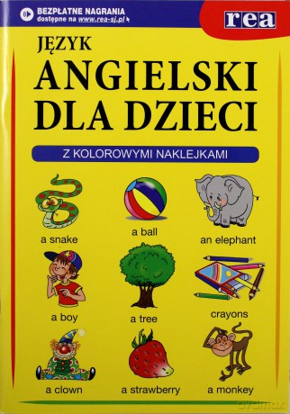 Angielski dla dzieci (z kolorowymi naklejkami) [KSIĄŻKA]