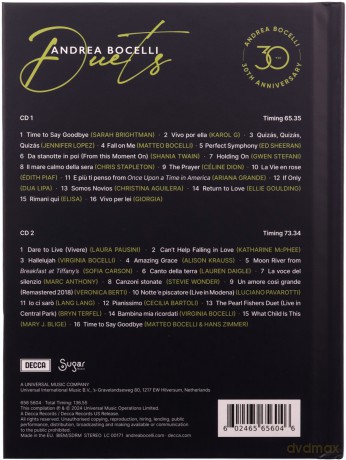 Andrea Bocelli: The Duets (Hardcover Book) [2CD]