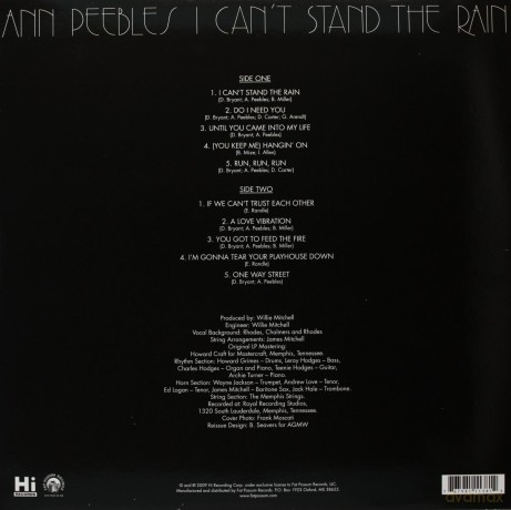 Ann Peebles: I Can't Stand The Rain [WINYL]