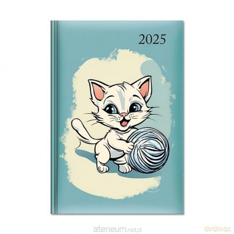 Kalendarz 2025 książkowy B6 dzienny Kotek [KALENDARZ]