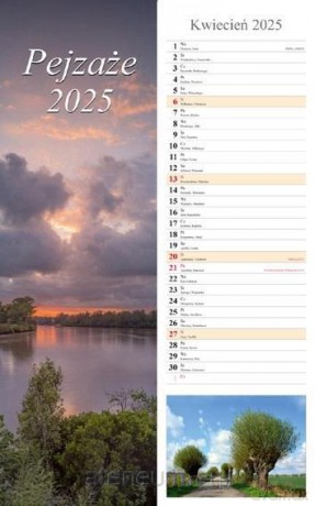 Kalendarz 2025 ścienny pasek Pejzaże [KALENDARZ]