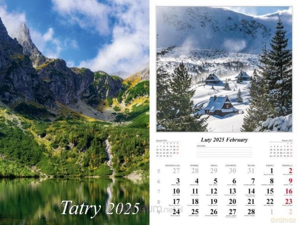 Kalendarz 2025 ścienny Tatry [KALENDARZ]