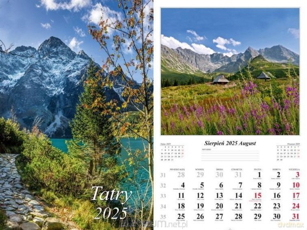 Kalendarz 2025 ścienny Tatry [KALENDARZ]