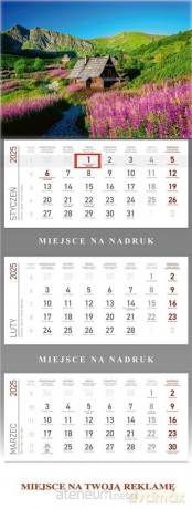 Kalendarz 2025 Trójdzielny Hala Gąsienicowa [KALENDARZ]