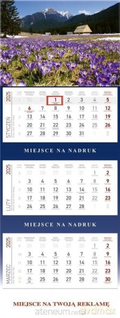 Kalendarz 2025 Trójdzielny Tatry [KALENDARZ]