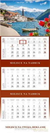 Kalendarz 2025 Trójdzielny Zatoka [KALENDARZ]
