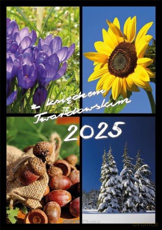 Kalendarz 2025 z ks. Twardowskim - 4 pory roku [KALENDARZ]