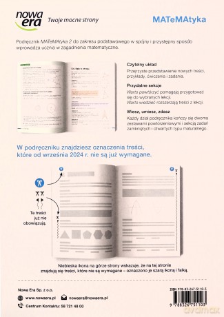 MATeMAtyka LO 2 zakres podstawowy Podręcznik - Wojciech Babiański, Lech Chańko, Joanna Czarnowska, Grzegorz Janocha, Dorota Ponczek [KSIĄŻKA]