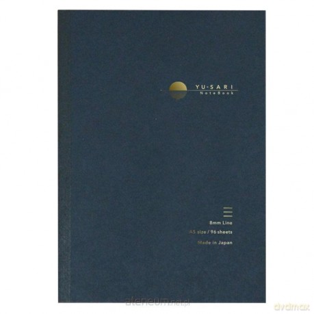 Notatnik A5 linie Yu-Sari 8mm czarny
