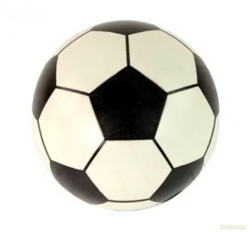 Piłka gumowa biało-czarna 23cm