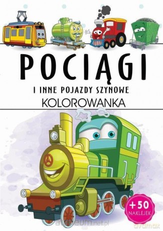 Pociągi - kolorowanka [KSIĄŻKA]