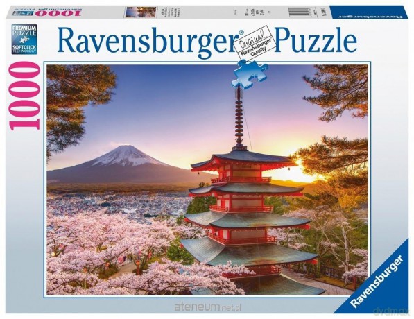 RAVENSBURGER 1000 el. Fudżi i kwitnąca wiśnia [PUZZLE]