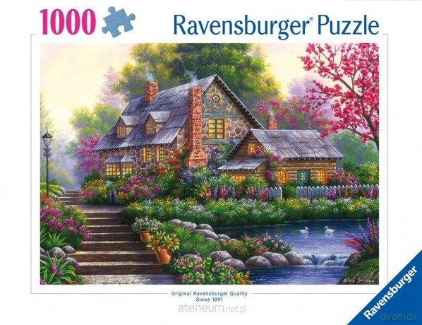 RAVENSBURGER 1000 el. Romantyczny domek na wsi [PUZZLE]