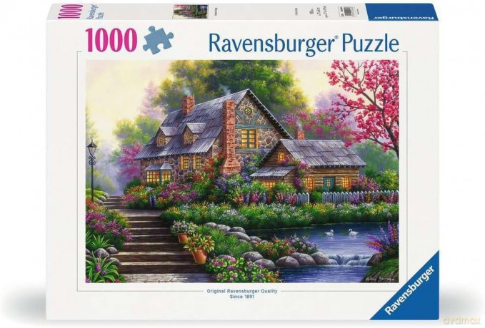 RAVENSBURGER 1000 el. Romantyczny domek na wsi [PUZZLE]