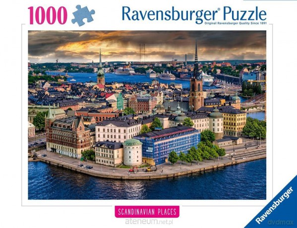 RAVENSBURGER 1000 el. Skandynawskie miasto widok [PUZZLE]