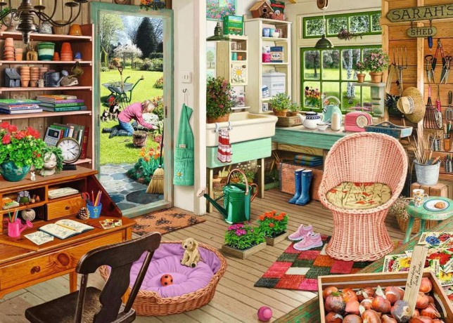 RAVENSBURGER 1000 el. Szopa ogrodowa [PUZZLE]