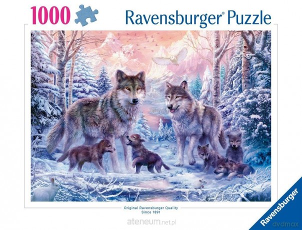 RAVENSBURGER 1000 el. Śnieżne wilki [PUZZLE]