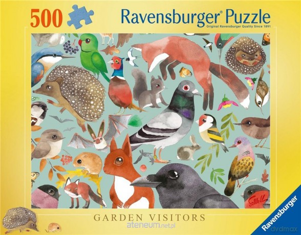 RAVENSBURGER 2D 500 el. Mieszkańcy ogrodów [PUZZLE]