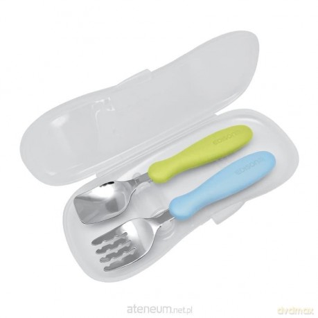 Sztućce z etui kiwi/sky