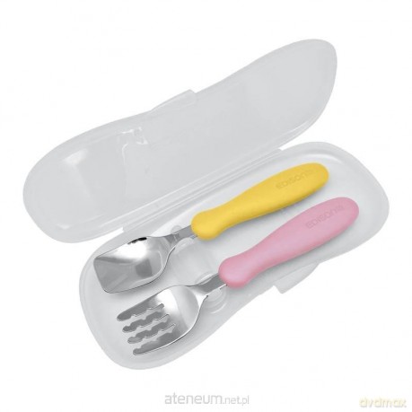 Sztućce z etui mango/peach