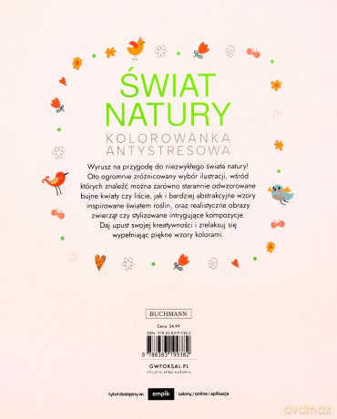 Świat natury. Kolorowanka antystresowa [KSIĄŻKA]