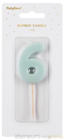 Świeczka 6 jasno różowa 5,5cm