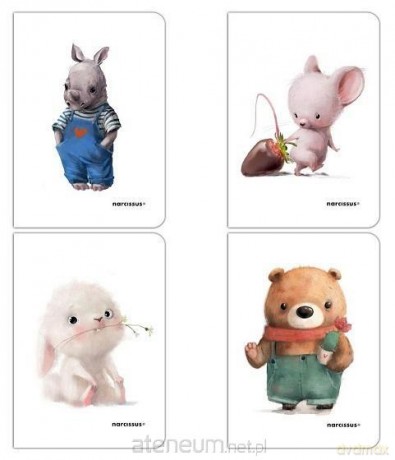 Zeszyt A4/32K linia kolor PP Cute (4szt)