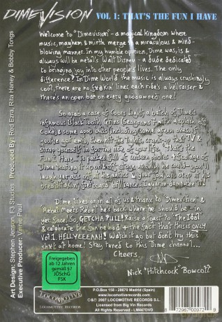 Dimebag Darrell - Dimevision Volume 1 - That's The Fun I Have [DVD]
