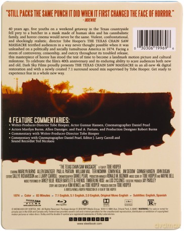 The Texas Chain Saw Massacre (Teksańska masakra piłą mechaniczną) (steelbook) [Blu-Ray]