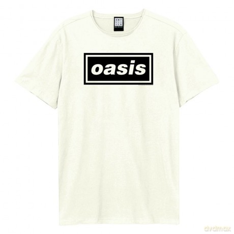 Oasis Logo Amplified X Large Vintage White T-Shirt