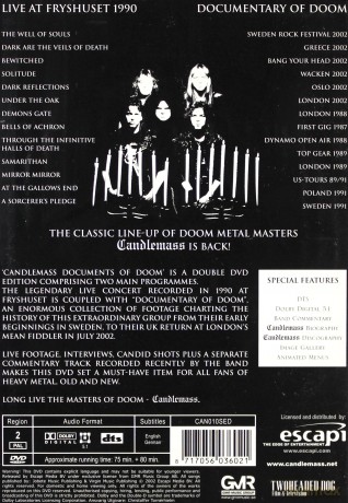 Candlemass: Documents of Doom [2DVD]