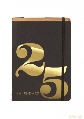 Kalendarz 2025 Kraft A5 złoty